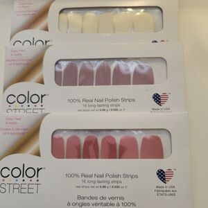 3 Color Street Nail Polish Strips